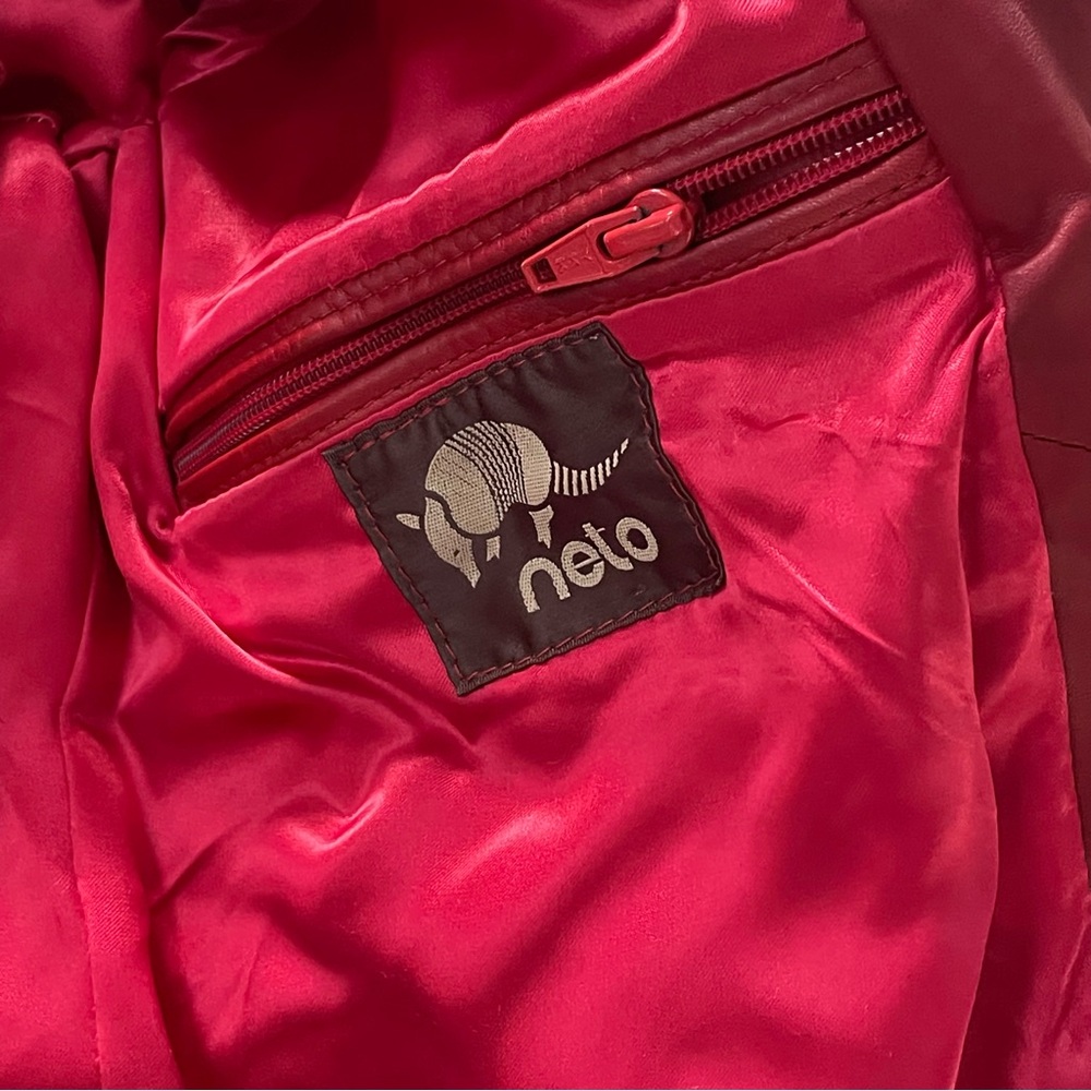 NETO Vintage Red Leather Jacket - Picture 11 of 16